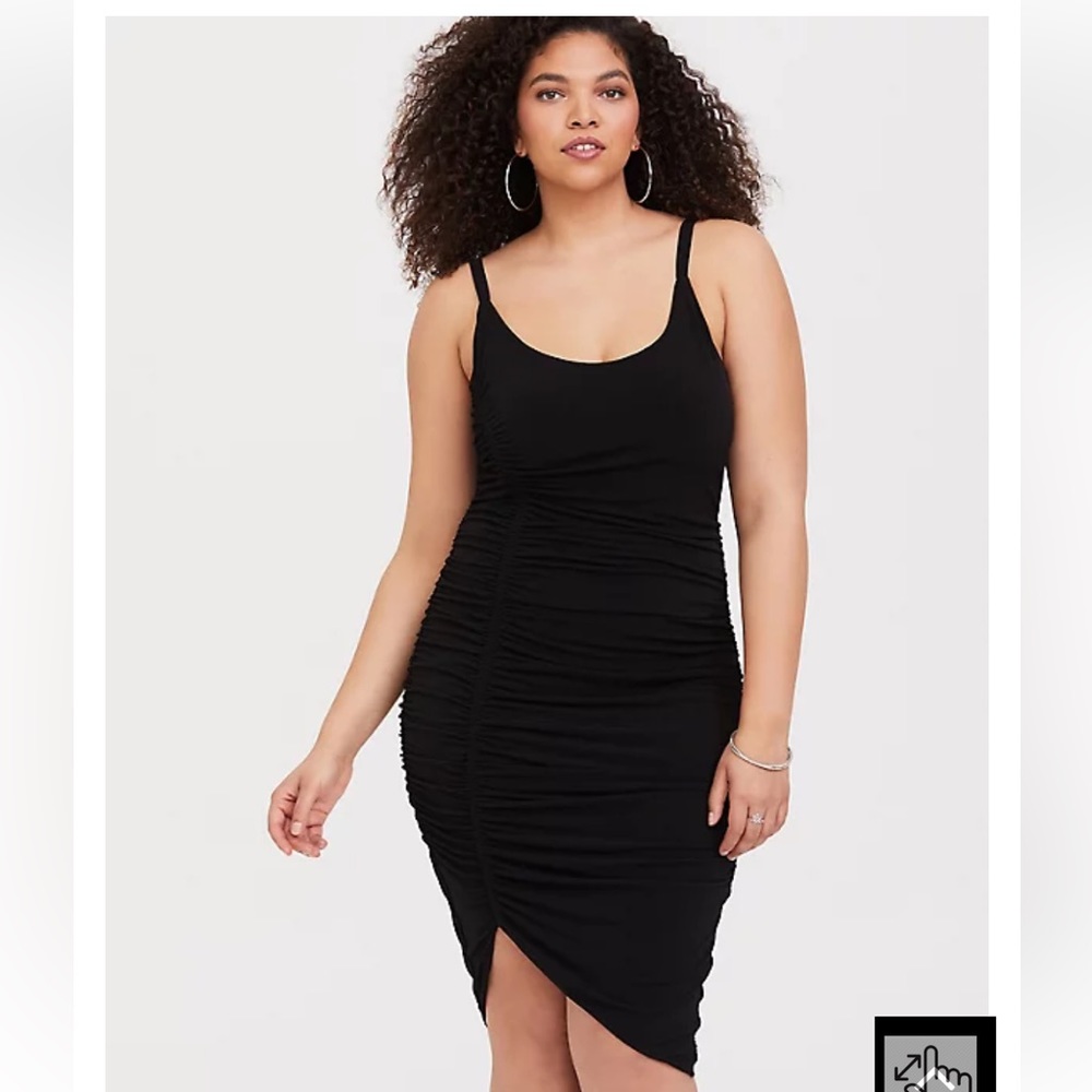 NWT studio knit midi bodycon dress black